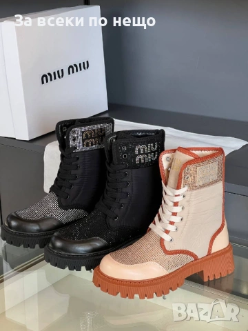 Miu Miu Дамски Боти Миу Миу - 3 Налични Цвята Код SK549, снимка 2 - Дамски боти - 53050721