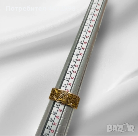 Филигран пръстен халка 14к , снимка 8 - Пръстени - 53266364