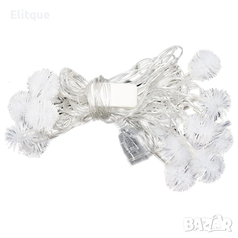 Многоцветни коледни LED лампички с топчета с щепсел- Многоцветни, дължина - 5м ,28 бр. лампички., снимка 11 - Лед осветление - 52711254