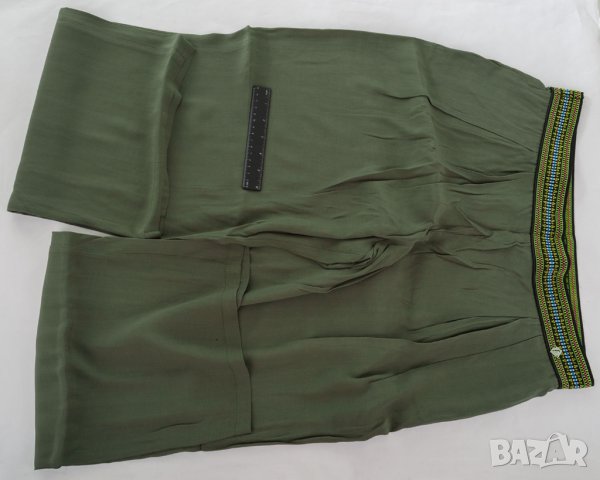 Дамски панталон в зелен нюанс ODM - S, снимка 4 - Панталони - 42808188