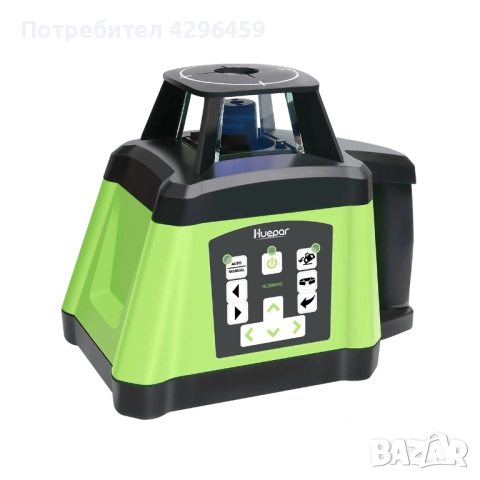 Нивелир лазерен с приемник Huepar RL200HVG, 487 м, зелен лъч, снимка 12 - Измервателни инструменти - 52398386