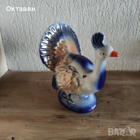 Порцеланова фигурка,фигура паун ЛФЗ, снимка 13 - Колекции - 53332620