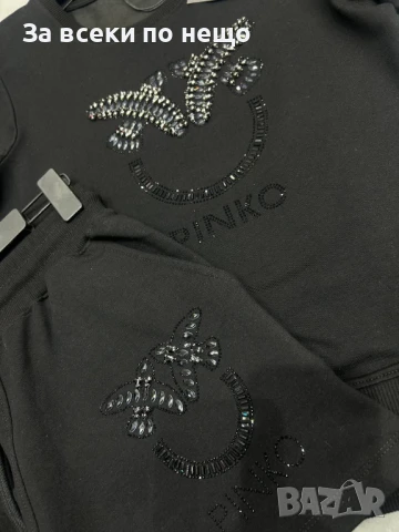 Pinko Дамски Летен Комплект С Лого Със Шити Кристали👚🩳Дамски Къс Екип - 3 Цвята Код A613, снимка 3 - Спортни екипи - 50465958