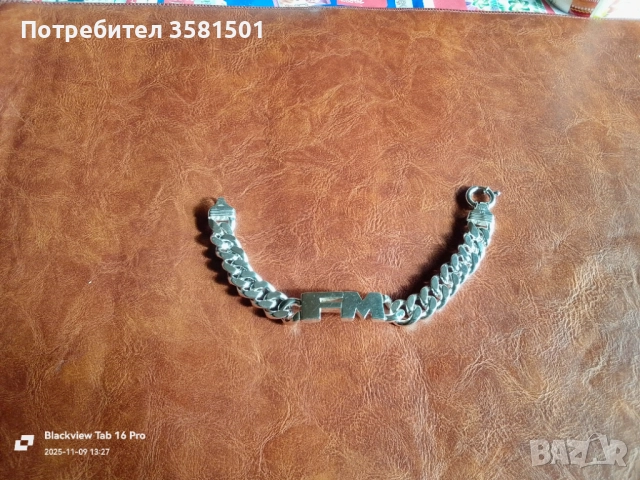 Сребърна Дизайнерска Гривна-110грама.🇧🇬, снимка 12 - Гривни - 52353673