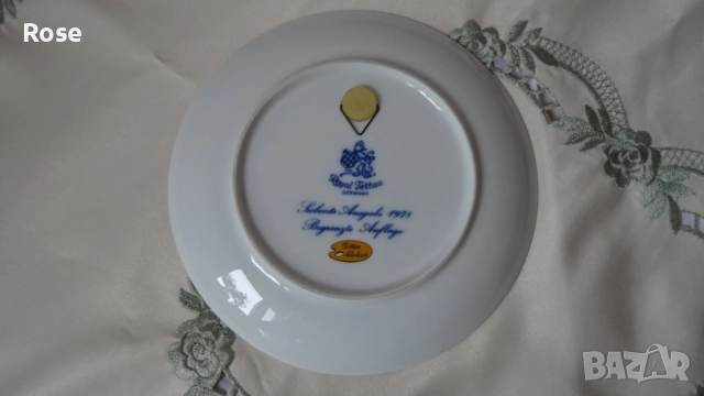 Vintage колекционерски коледни чинии за стена от Tettau, снимка 6 - Декорация за дома - 52300512