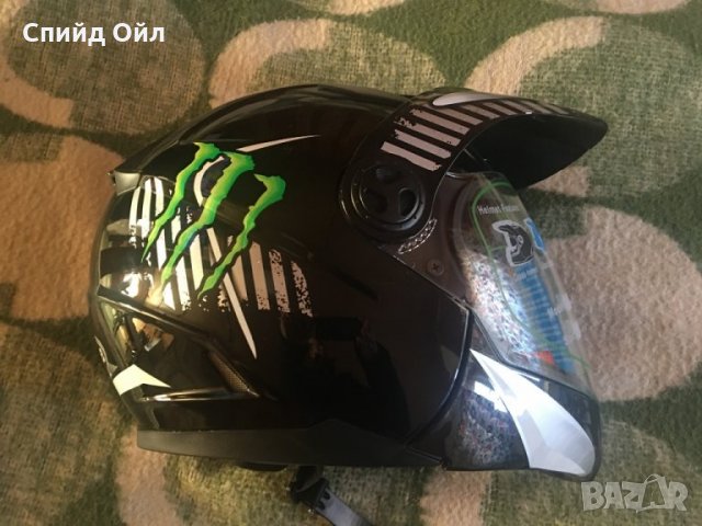 Затворена каска с очила и откачаща се брада, снимка 2 - Аксесоари и консумативи - 30968903