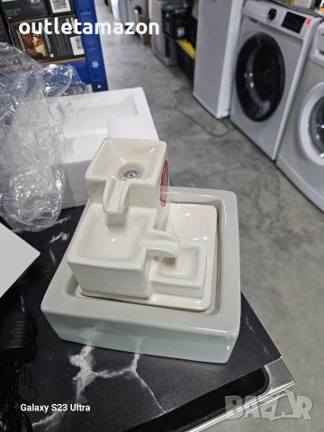 dobrar® Малък тристепенен керамичен водопад в каменен дизайн - Вътрешен фонтан с помпа , снимка 7 - Други стоки за дома - 52731464