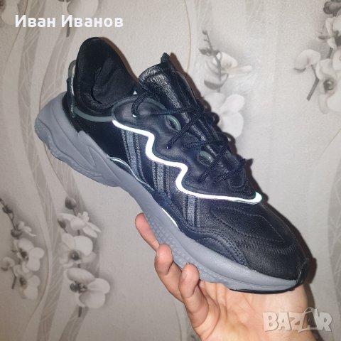 оригинални кожени маратонки ADIDAS OZWEEGO CORE BLACK номер 43 1/3, снимка 10 - Маратонки - 41497630