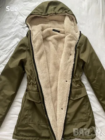 Trendyol нова зелена дамска парка khaki XS, снимка 4 - Якета - 49790105
