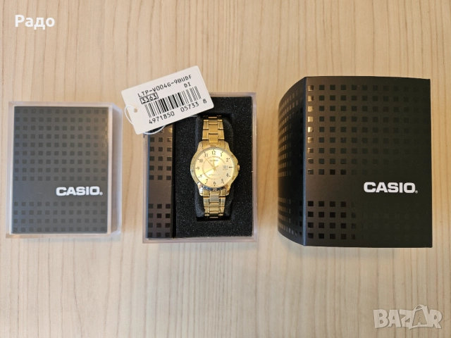 Часовник CASIO LTP-V004-9BUDF НОВ Дамски аналогов златист кварцов JAPAN с дата водоустойчив позлатен, снимка 2 - Дамски - 52795325