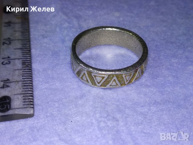 СТАРИНЕН РЕТРО ОРНАМЕНТИРАН СРЕБЪРЕН ПРЪСТЕН ХАЛКА ОКСИДИРАНО СРЕБРО925 АНГЛИЯ РЪЧНА ИЗРАБОТКА 39913, снимка 14 - Антикварни и старинни предмети - 42613980
