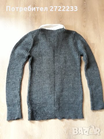 Дамски  пуловер жилетка  с риза, снимка 9 - Блузи с дълъг ръкав и пуловери - 31096508