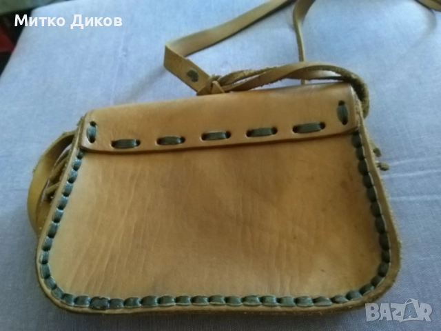 Инкомс Електрон нова чанта за праз рамо естествена кожа 155х112х25мм става за мобилен, снимка 6 - Чанти - 51516229