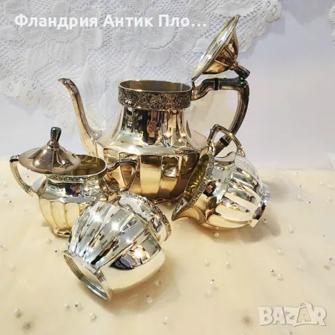 Посребрен чаен сервиз Oneida – Community Plate, САЩ, 4части, снимка 7 - Сервизи - 49437320