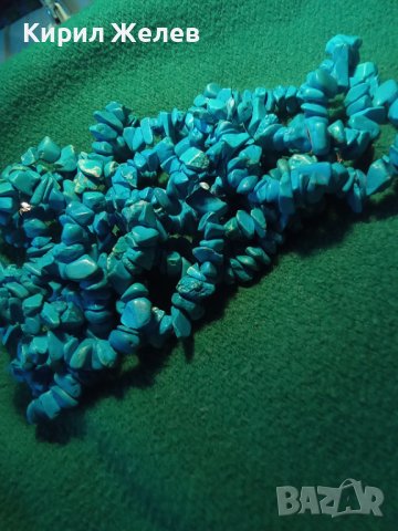 ТЮРКОАЗЕНО МЪНИСТЕНО СКЪПОЦЕННО АРТ ХЕНД МЕЙД КОЛИЕ 22804, снимка 9 - Колиета, медальони, синджири - 33423042