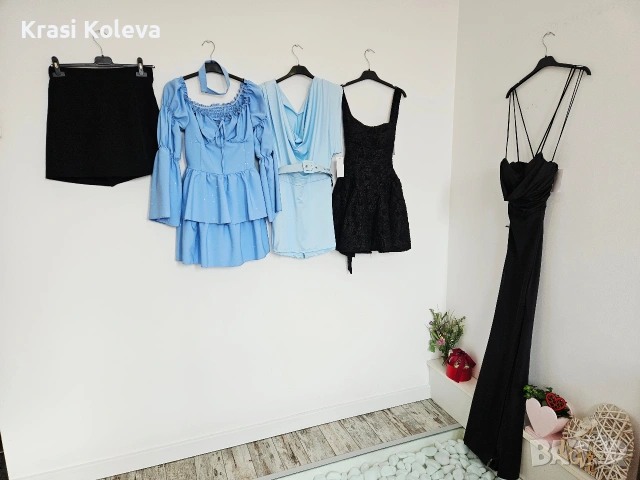 рокли с камъни и чокър, снимка 6 - Рокли - 54211506