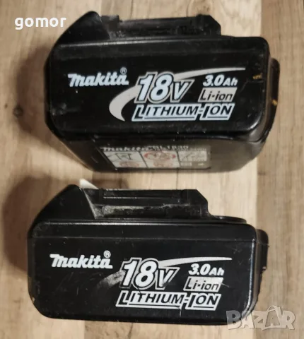 2 бр. неработещи батерии Makita 18V – BL1830  3Ah – за части
