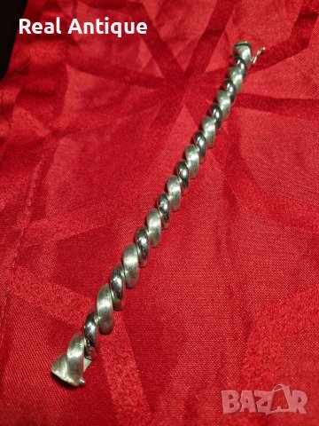 Страхотна антикварна сребърна гривна , снимка 1