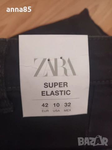  ZARA Нови черни слим дъки, снимка 5 - Дънки - 53291884