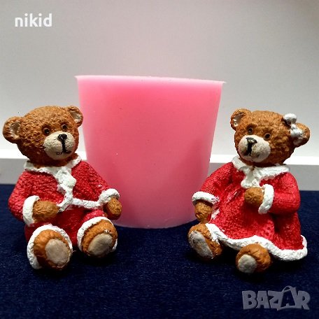 3D Мече Мечета с плетени дрехи силиконов молд форма фондан калъп гипс свещ шоколад, снимка 3 - Форми - 38275366