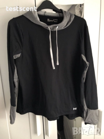 Мъжки суичър Under Armour Hooded Top / худи – XL  черен със сиви елементи