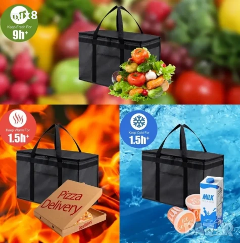 Термо чанта с цип , снимка 2 - Хладилни чанти - 50726202