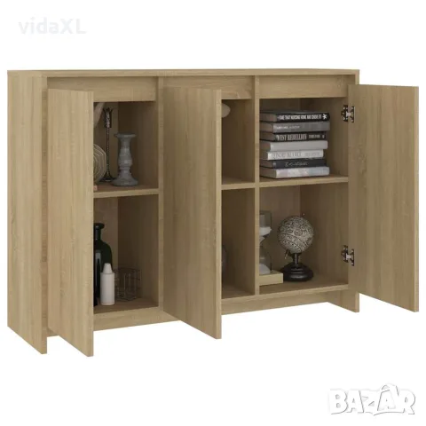 vidaXL Бюфет, дъб сонома, 102x33x75 см, инженерно дърво, снимка 4 - Бюфети - 56147814