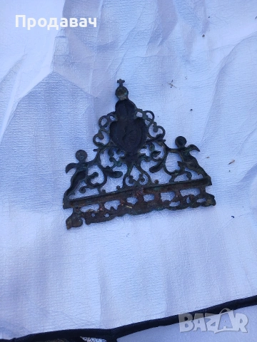 Стар бронзов орнамент, снимка 2 - Декорация за дома - 54321735