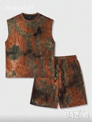 Нов мъжки летен екип комплект камуфлажни цветове Л