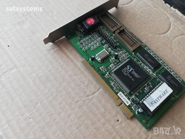 Видео карта S3 Trio64V+ Fastware 2MB PCI, снимка 4 - Видеокарти - 44652874