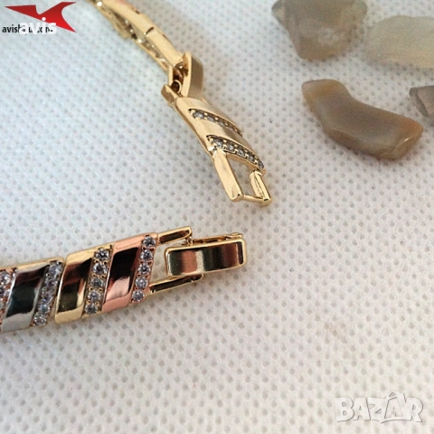 Гривна с 14К златно покритие 234836, снимка 2 - Гривни - 52985458