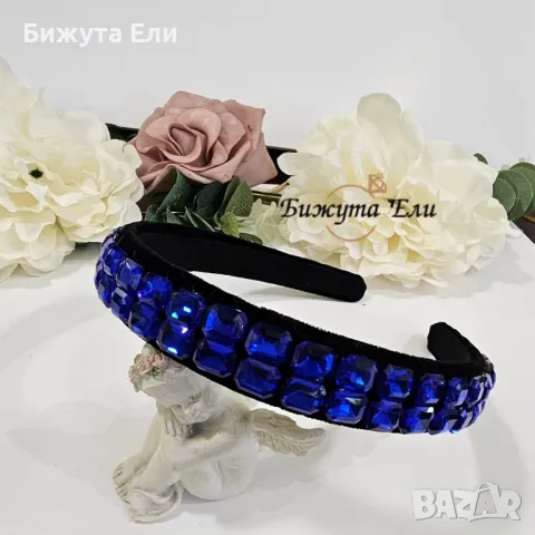 Диадема сини кристали 01, снимка 2 - Аксесоари за коса - 48441067