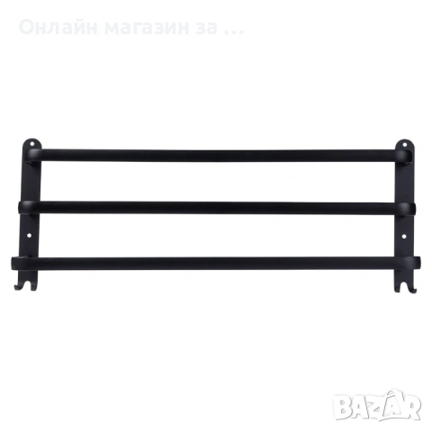 Закачалка за хавлии за баня, черен мат, 60 cm 569707, снимка 5 - Сушилници - 53232834
