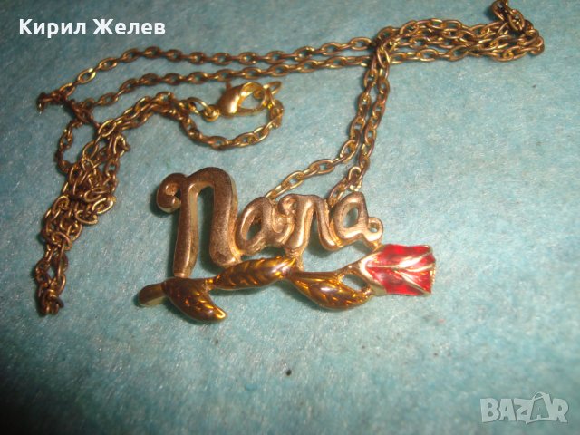 ПОЗЛАТЕН ЕМАЙЛИРАН ФЛОРАЛЕН МНОГО КРАСИВ АРТ НУВО СТИЛ МЕДАЛЬОН - РОЗА 25178, снимка 8 - Колиета, медальони, синджири - 35364346