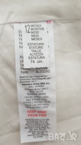 Детска бяла рокля H&M 9-12 месеца, снимка 7 - Бебешки рокли - 48372341