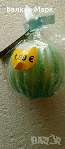 ✨ Френска бутикова Коледна свещ – топка за елха ✨