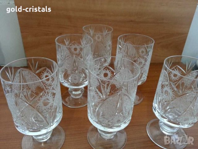 Ретро кристални чаши , снимка 3 - Антикварни и старинни предмети - 29704625