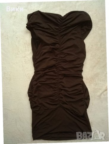 Кафява еластична рокля по- тялото , снимка 6 - Рокли - 29247980