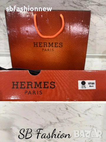 Кърпи Hermes в черно в кутия, снимка 3 - Други - 52656616