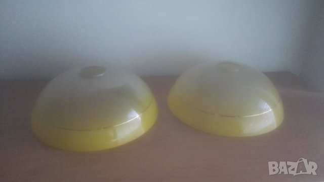 Плафони стъкло жълти, снимка 1 - Лампи за таван - 35208437