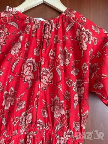 Дълга червена лятна рокля, снимка 3 - Рокли - 51368783