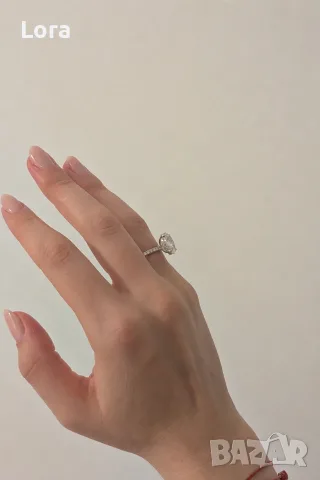 Пръстен с Диамант 3 ct Бяло Злато 14 kt и IGI Сертификат, снимка 10 - Пръстени - 55981598