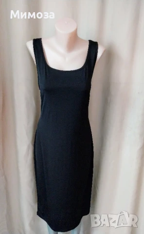 2XL Черна, еластична изчистена рокля, снимка 5 - Рокли - 50500967