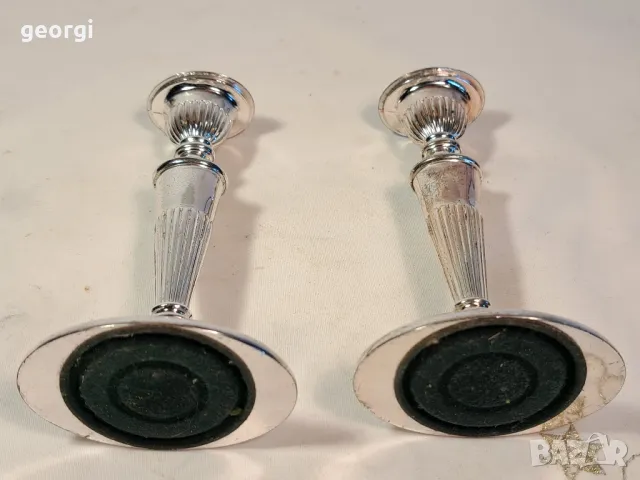 чифт метални свещници 7/5, снимка 4 - Декорация за дома - 49869424