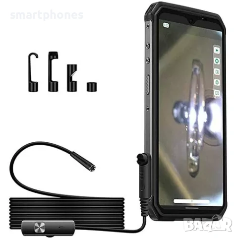 Ендоскопска камера за Ulefone uSmart E01-1 for Armor 9/9E/13/16 Pro/18/19/21/27 Pro/ 27T Pro, снимка 3 - Селфи стикове, аксесоари - 54290554
