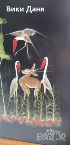 маслена картина Африка подпис рамка, снимка 3 - Картини - 35136944