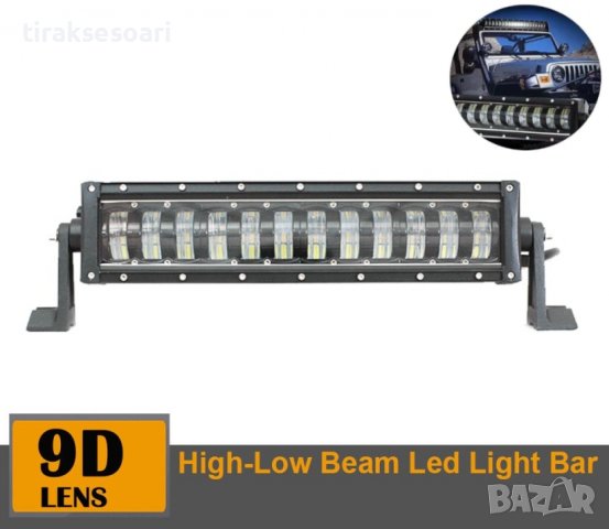 9D 42 СМ 240W Off-Road LED BAR с лупи Hi/Lo Къси и Дълги Светлини, снимка 1 - Аксесоари и консумативи - 44397290