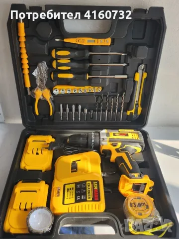 Комплект бормашина, електрическа отвертка, снимка 3 - Бормашини - 47648194