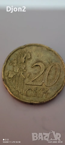 Евро Монета вижда се номинала., снимка 6 - Нумизматика и бонистика - 53051357