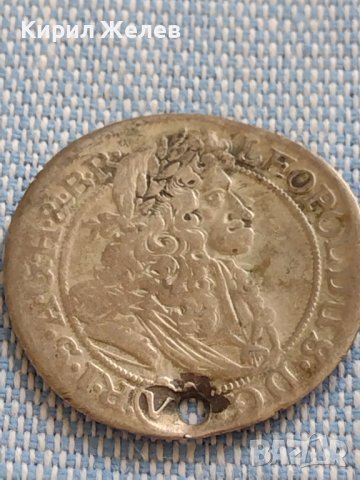 Сребърна монета 6 кройцера 1687г. Леополд първи Бреслау Селезия 24948, снимка 5 - Нумизматика и бонистика - 42930027